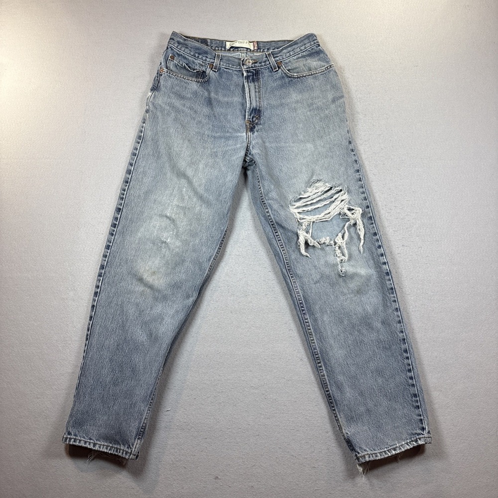 Y2K Levis 560 Jeans Men's 33x32 Blue Denim‎ Loose Comfort Wide Leg Distressed